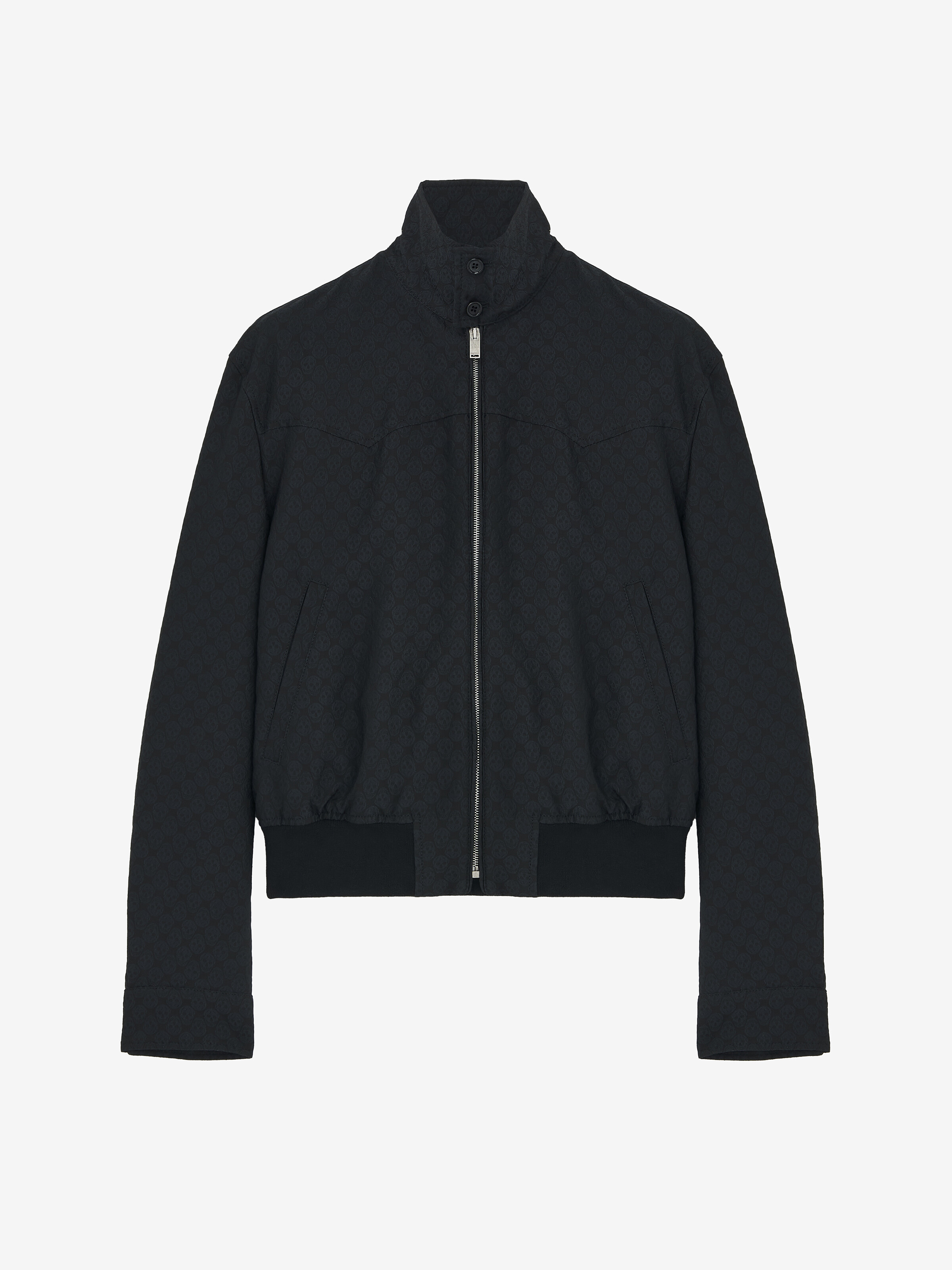 Veste Harrington Courte pour Homme en Noir in 78% Viscose, 22% Polyester | Alexander McQueen - image 1