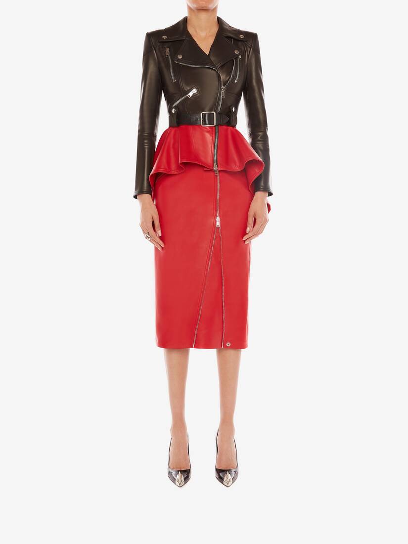 red leather pencil skirt buy