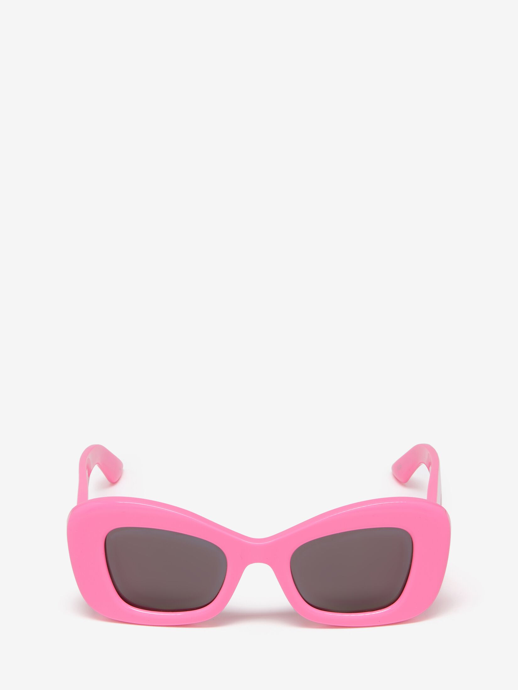 Front Piercing Cat-eye Sunglasses in Silver/Pink | Alexander 