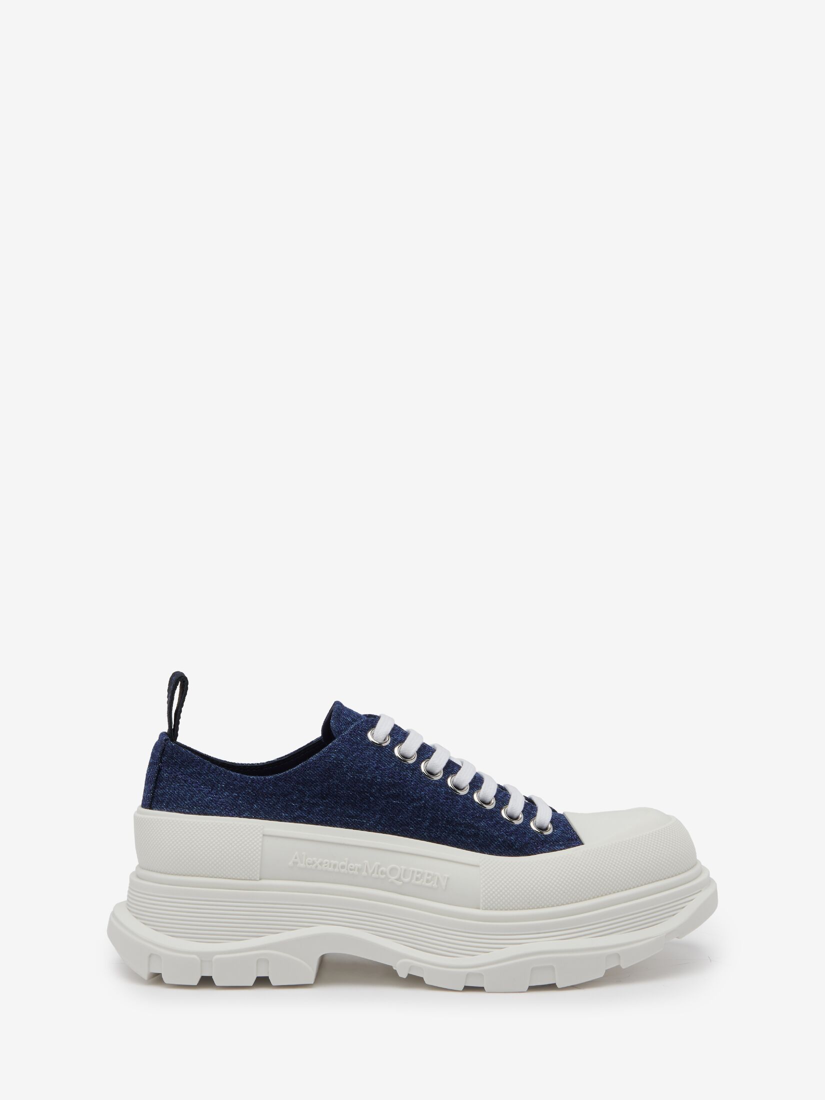 Tread Slick Lace Up in Dark Blue | Alexander McQueen US