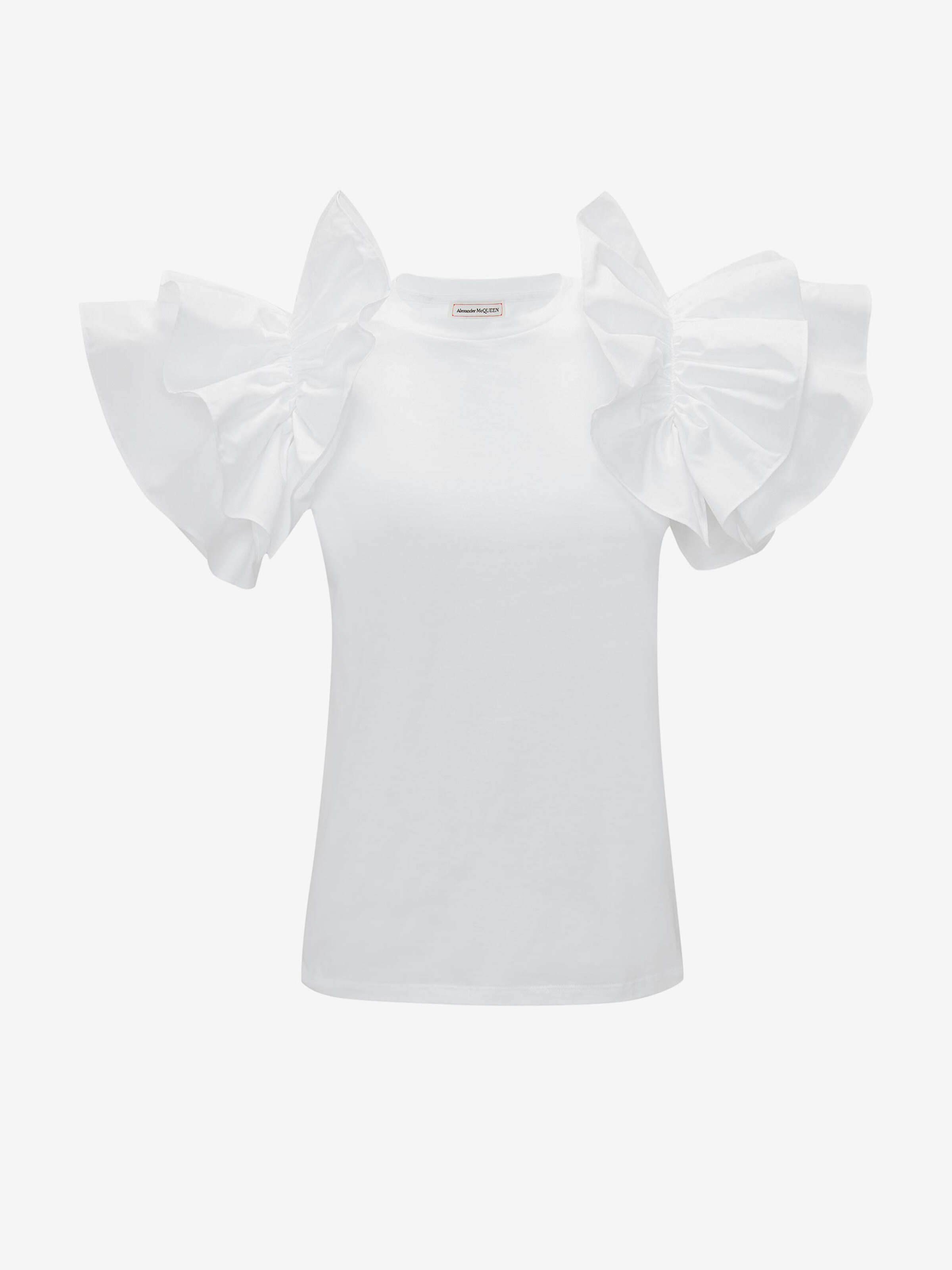 Alexander Mcqueen Bow Sleeve T In White