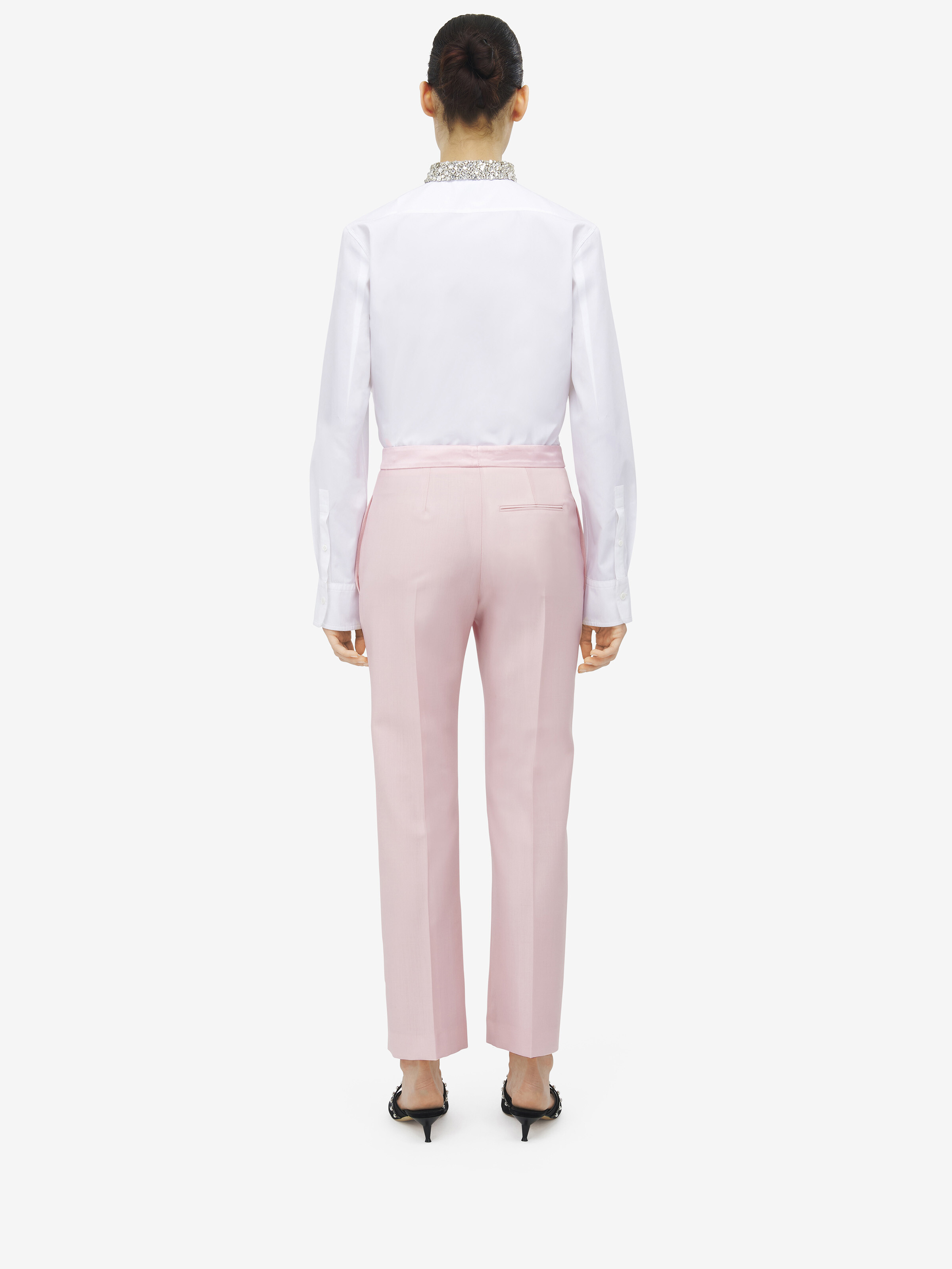 Wool Mohair Cigarette Trousers