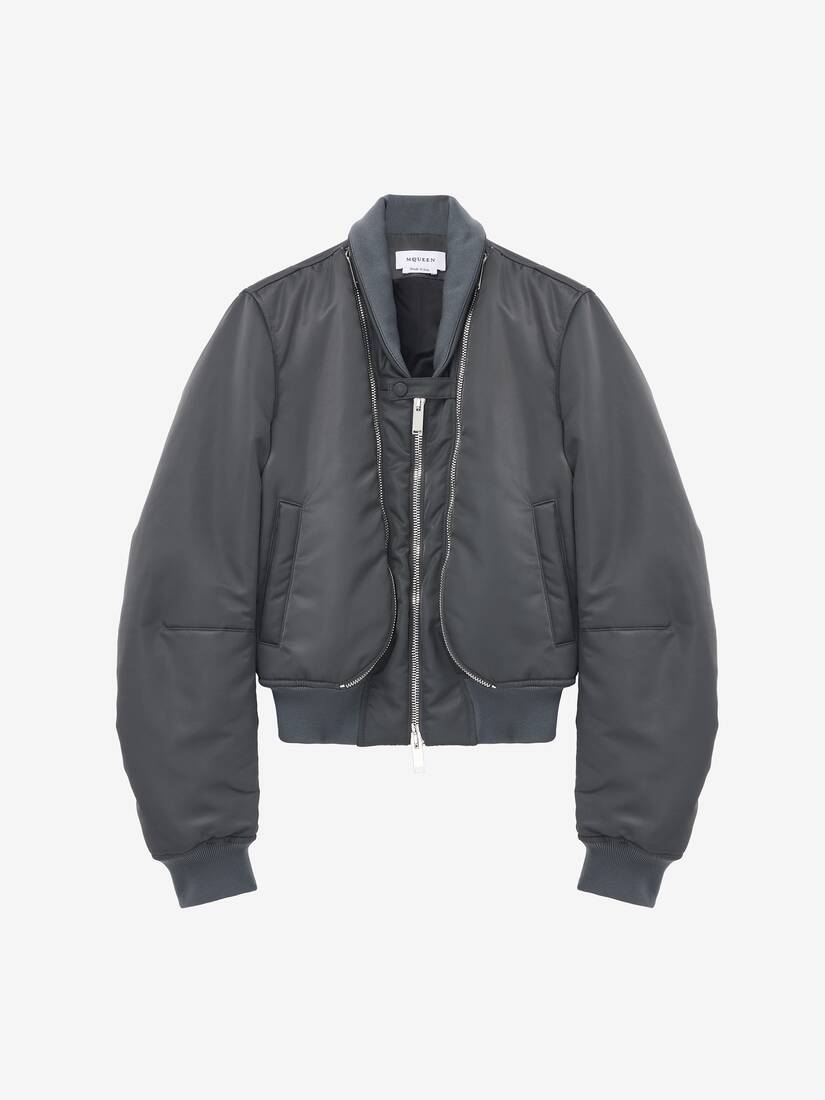 Zip Detail Bomber Jacket