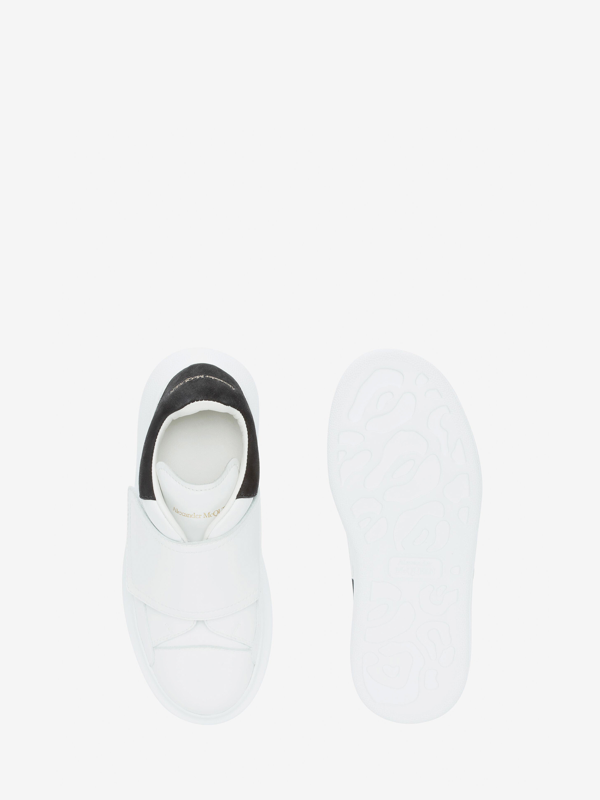 Sneakers oversize pour enfant en Blanc/Noir in 100% Cuir de veau | Alexander McQueen - image 4