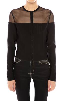 sheer black cardigan