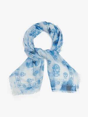 マフラー・ストール ALEXANDER MCQUEEN ORCHID SKELETON SCARF ALEXANDER MCQUEEN Skull Orchid Wool Scarf | endource