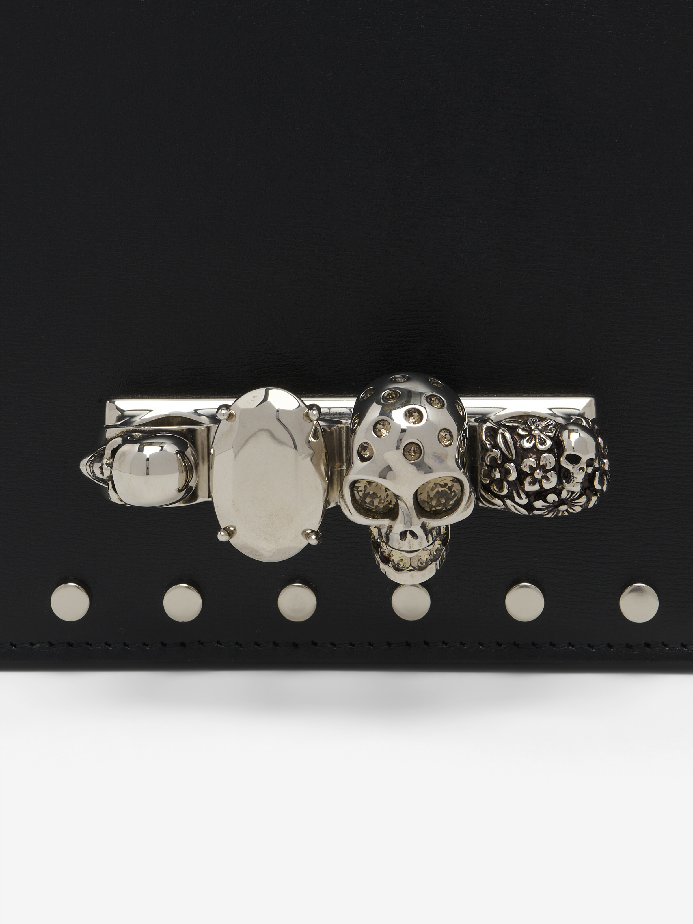Stud-embellished Jewelled Satchel