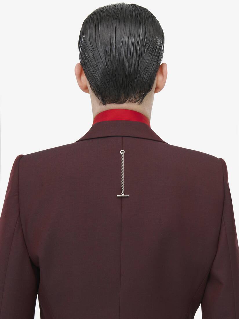 Veste À Boutonnage Simple Et Épaules Marquées