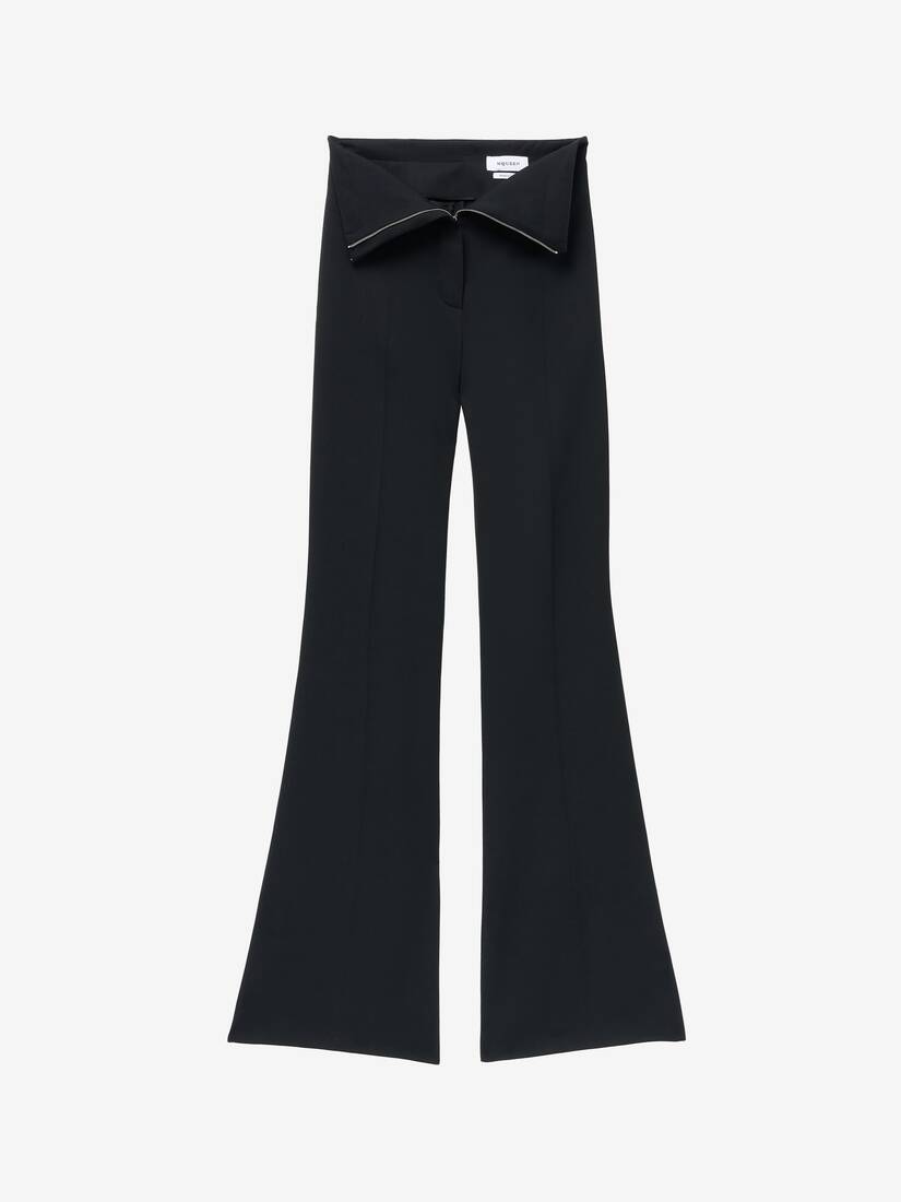 Fold Over Waist Tailored Trousers