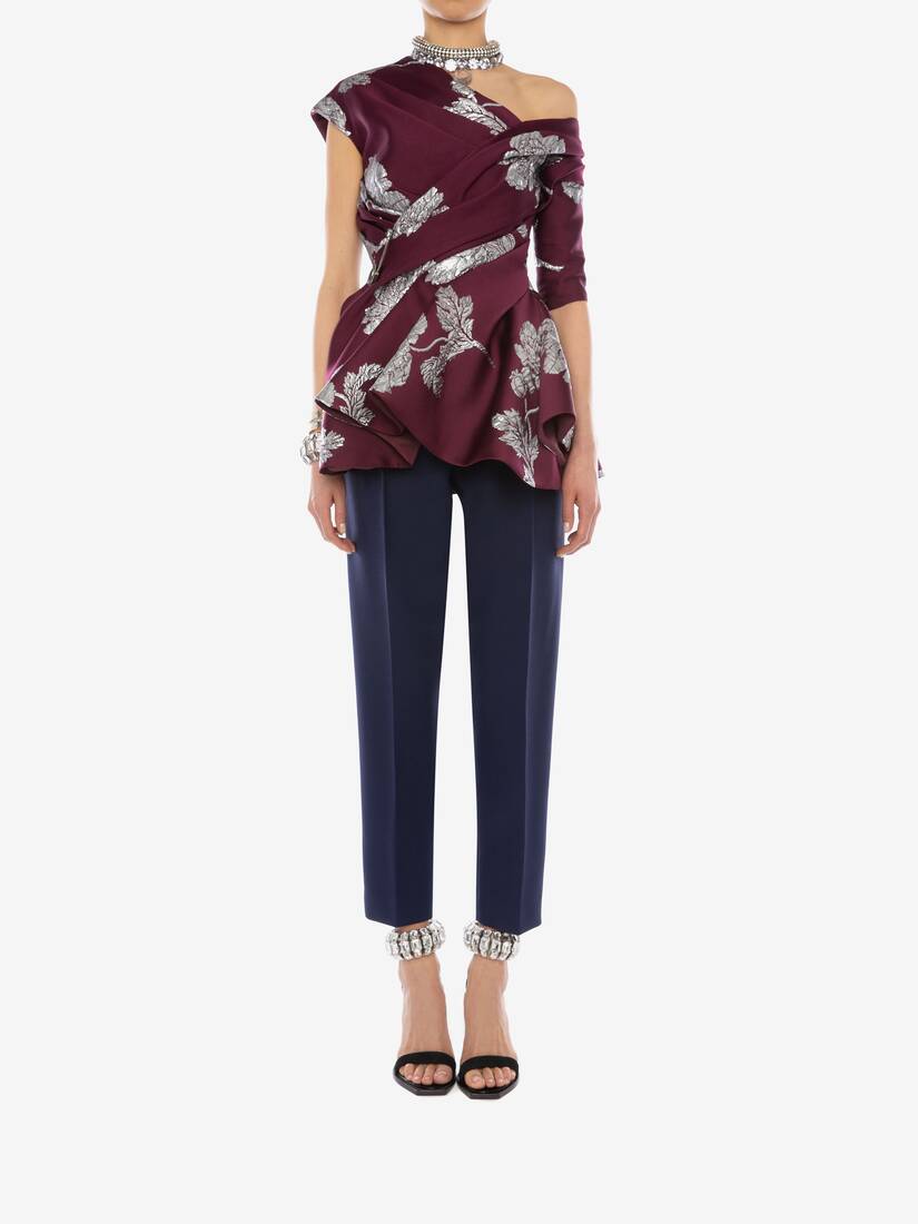 Light Wool Silk Peg Trouser