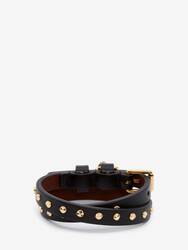 Hammered Studs Double-Wrap Bracelet