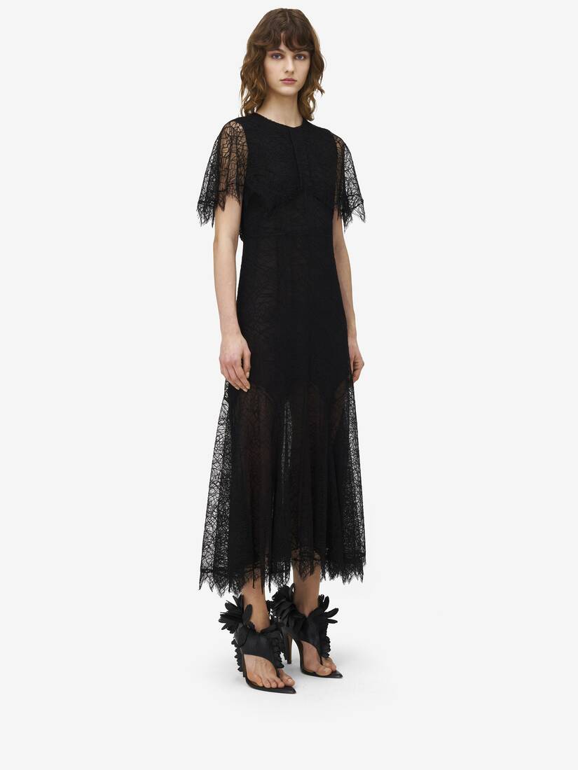 Cobweb Lace Midi Dress