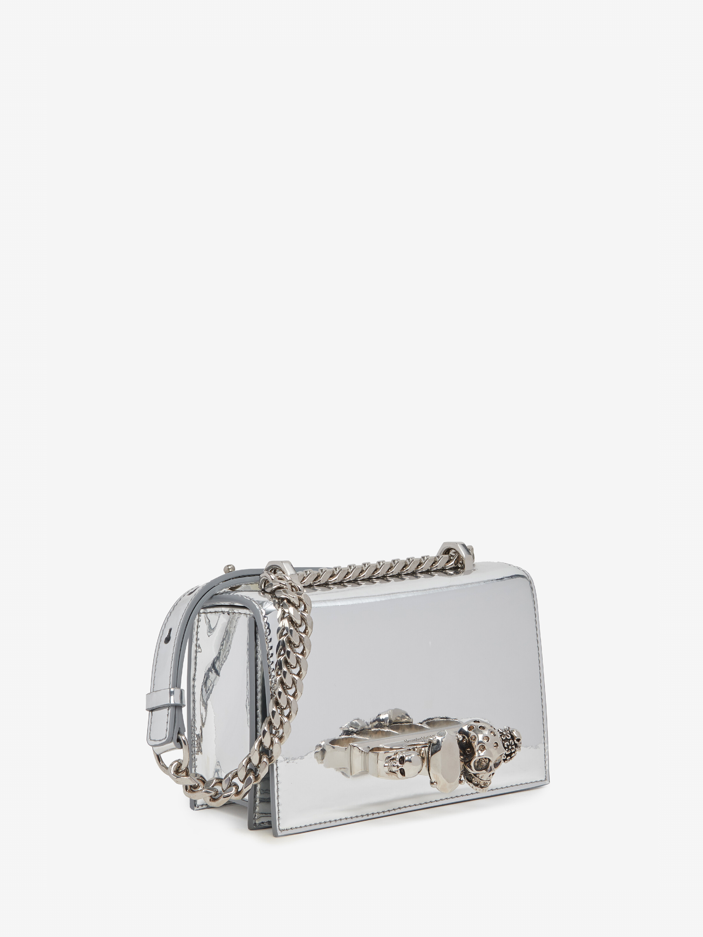 Women's Mini Jewelled Satchel in Silver in Thermoplastic Polyurethane, Metallic Fiber, Polyester | Alexander McQueen - image 2