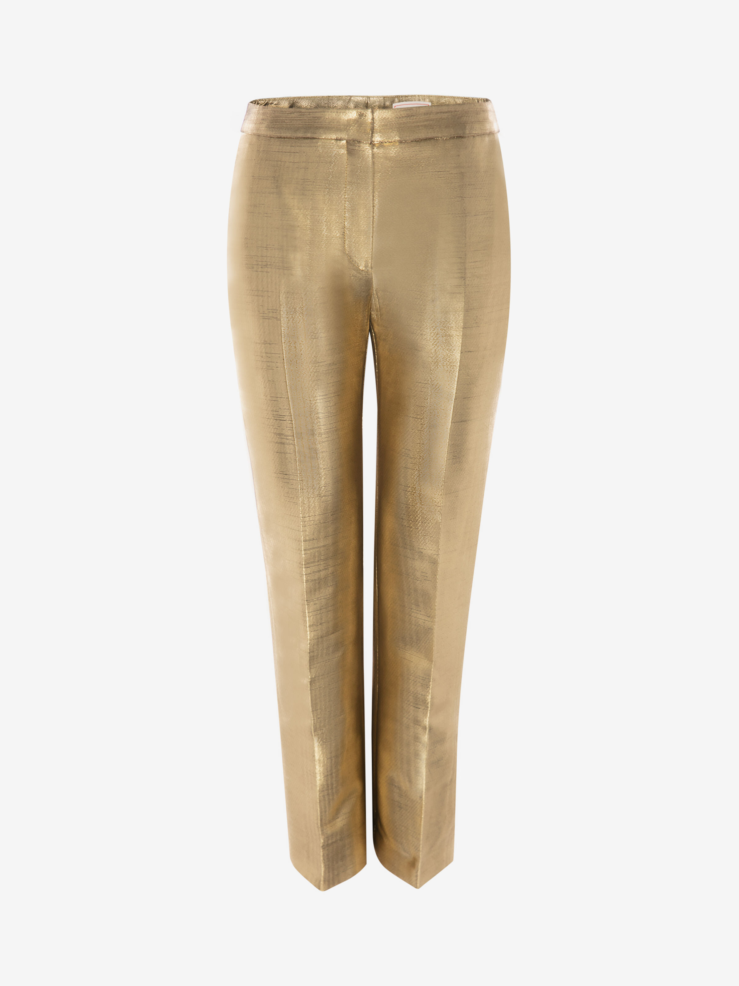 Missguided Gold Metallic Jacquard Cigarette Trousers, $54 | Missguided |  Lookastic