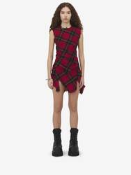 Distressed MacQueen Tartan Mini Dress