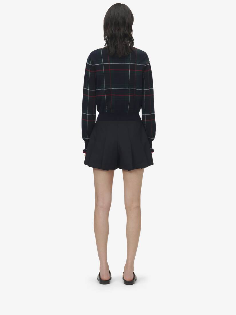 Wool Tartan Cardigan