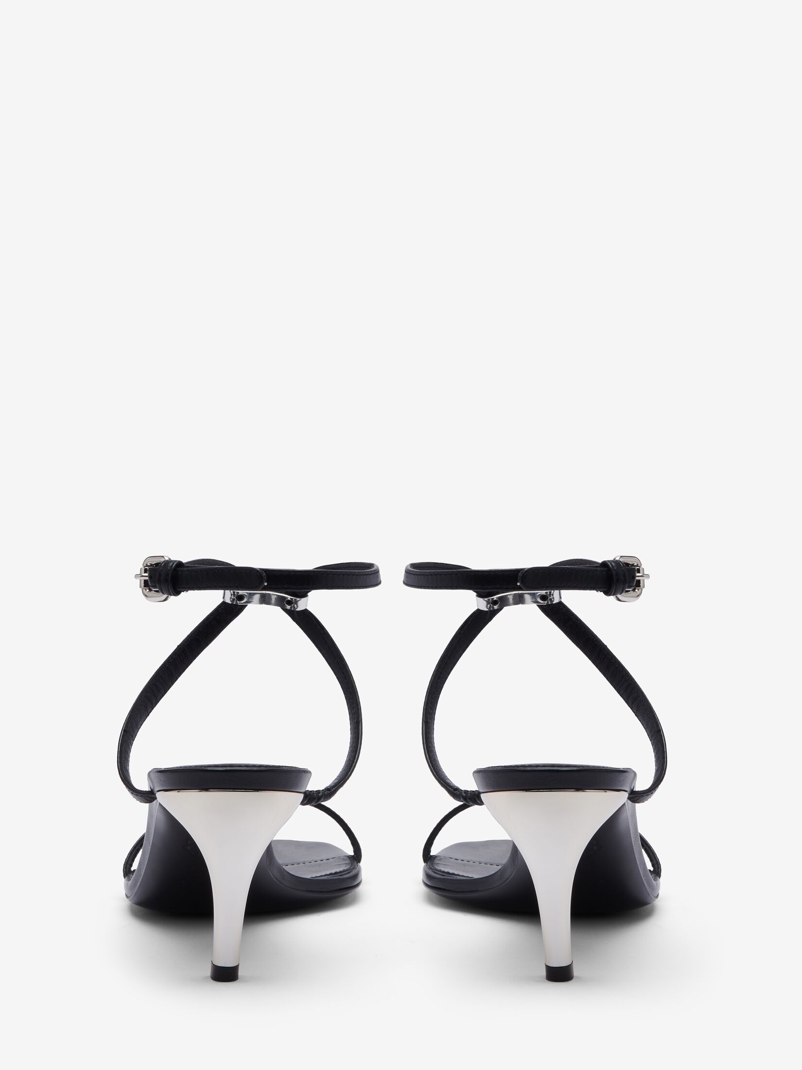 Alexander McQueen Armadillo 95mm twisted sandals - Black