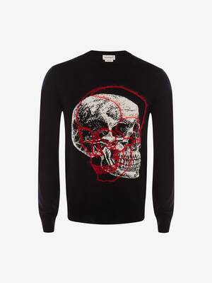 alexander mcqueen skull knit jumper