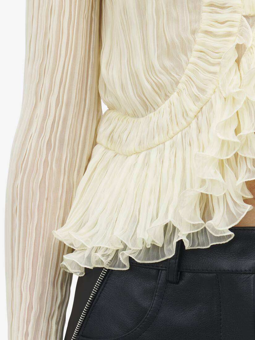 Pleated Creponne Top