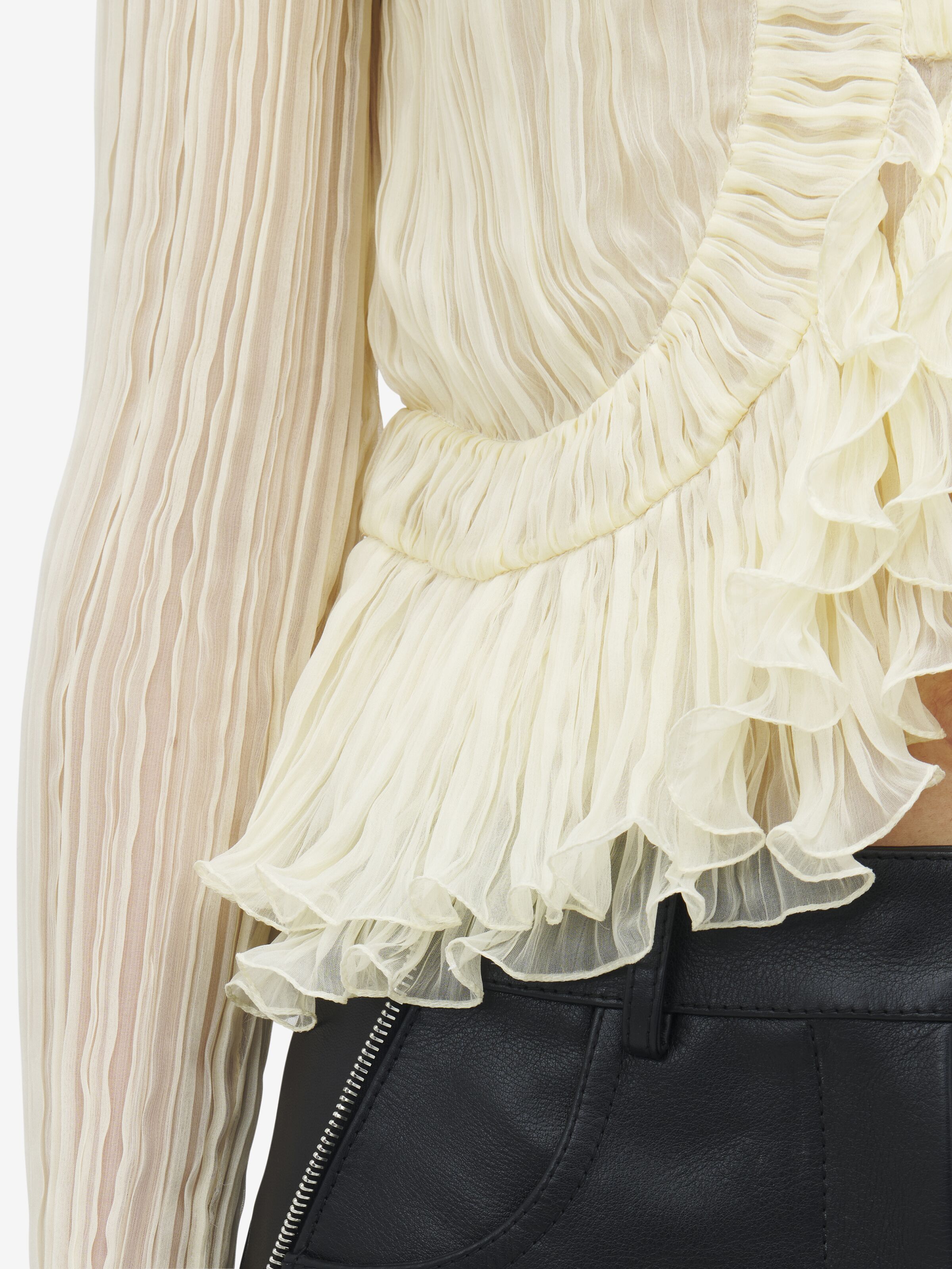 Pleated Creponne Top