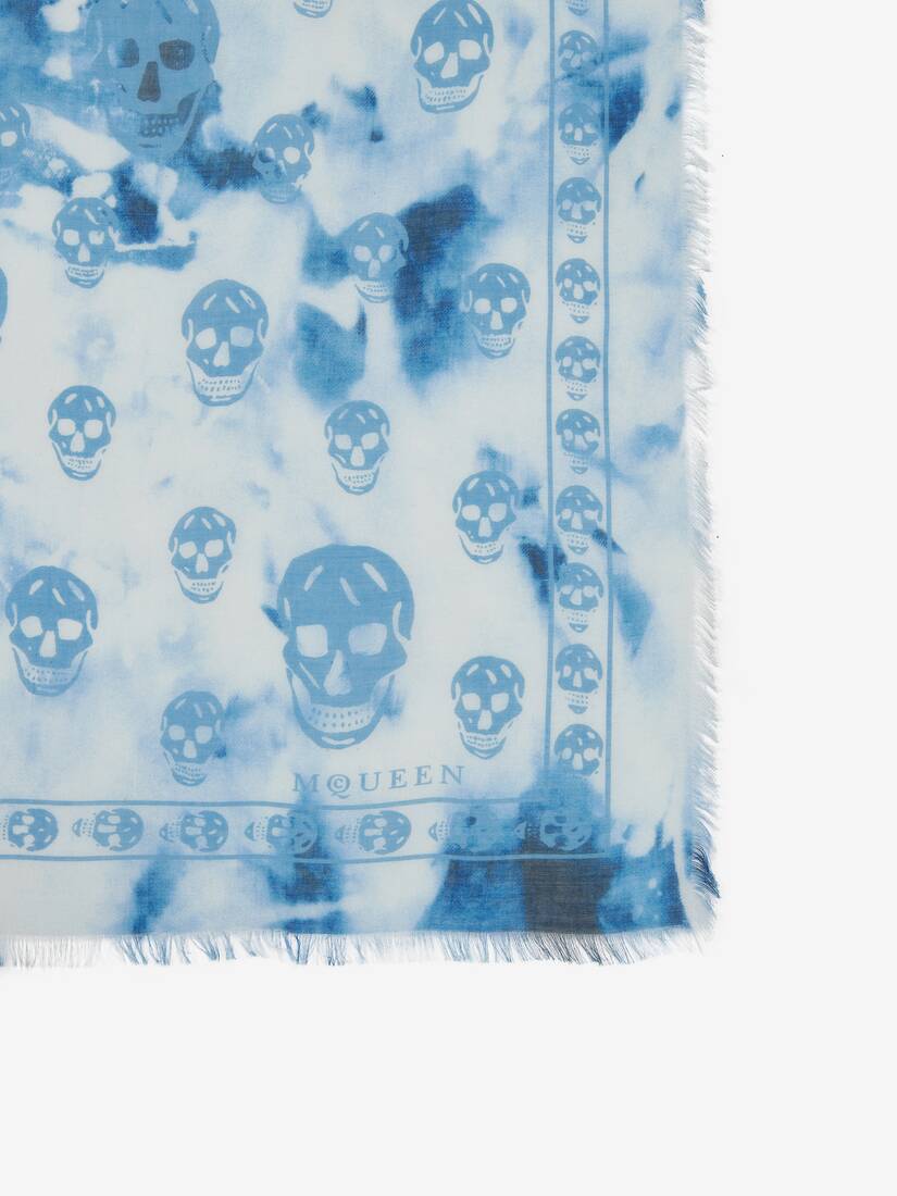 Foulard Skull classico effetto sbiancato | Alexander McQueen - image 4