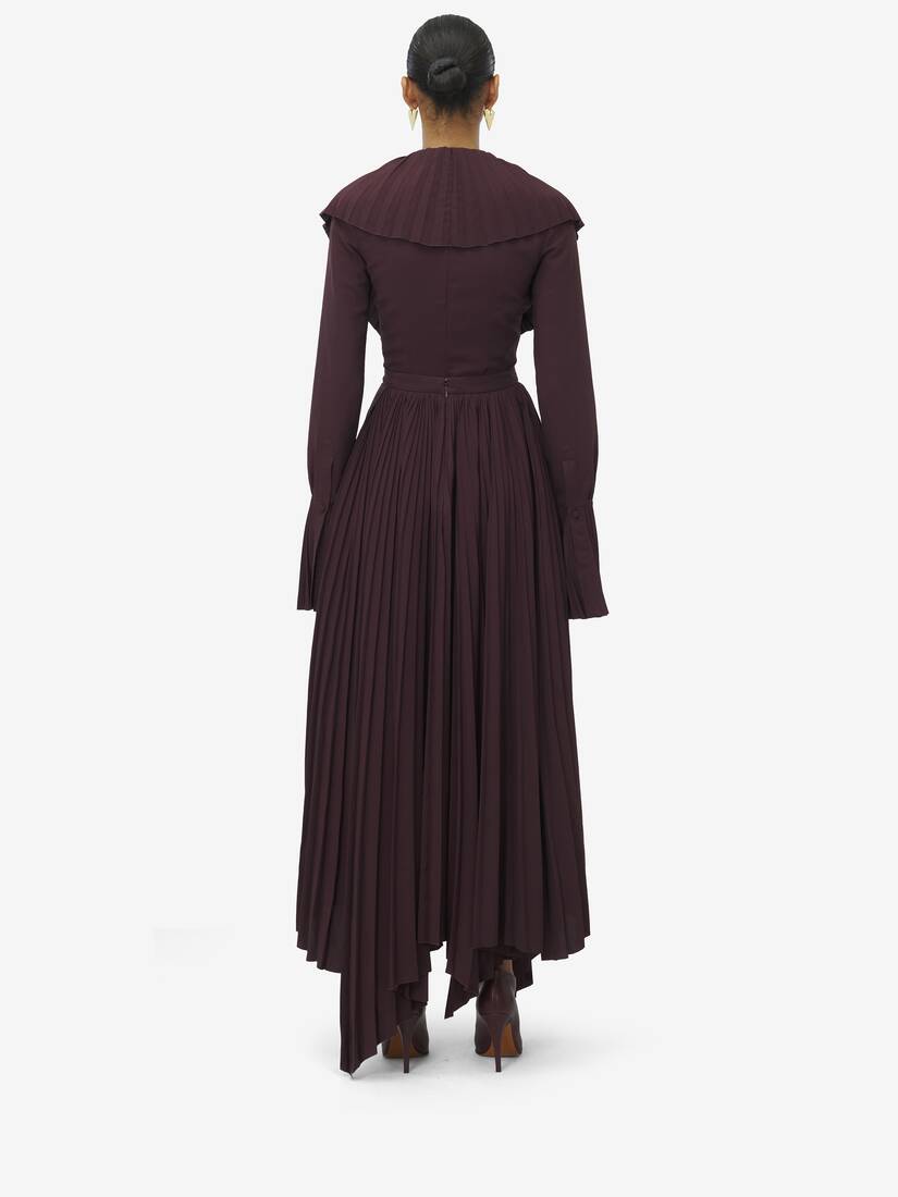 Asymmetric Pleated Skirt