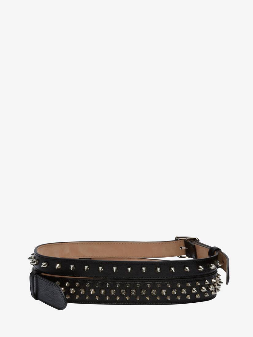 Studded Double Belt Black Alexander McQueen KR