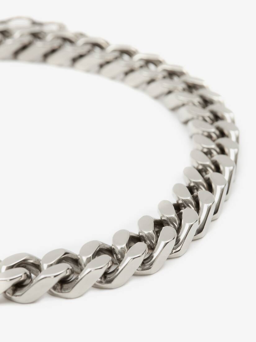 Men's Chain Choker in Antique Silver