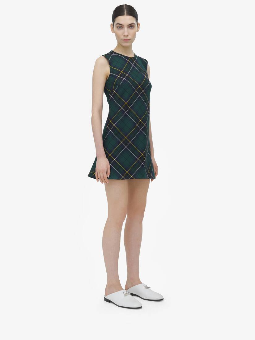 Wool Tartan Mini Dress