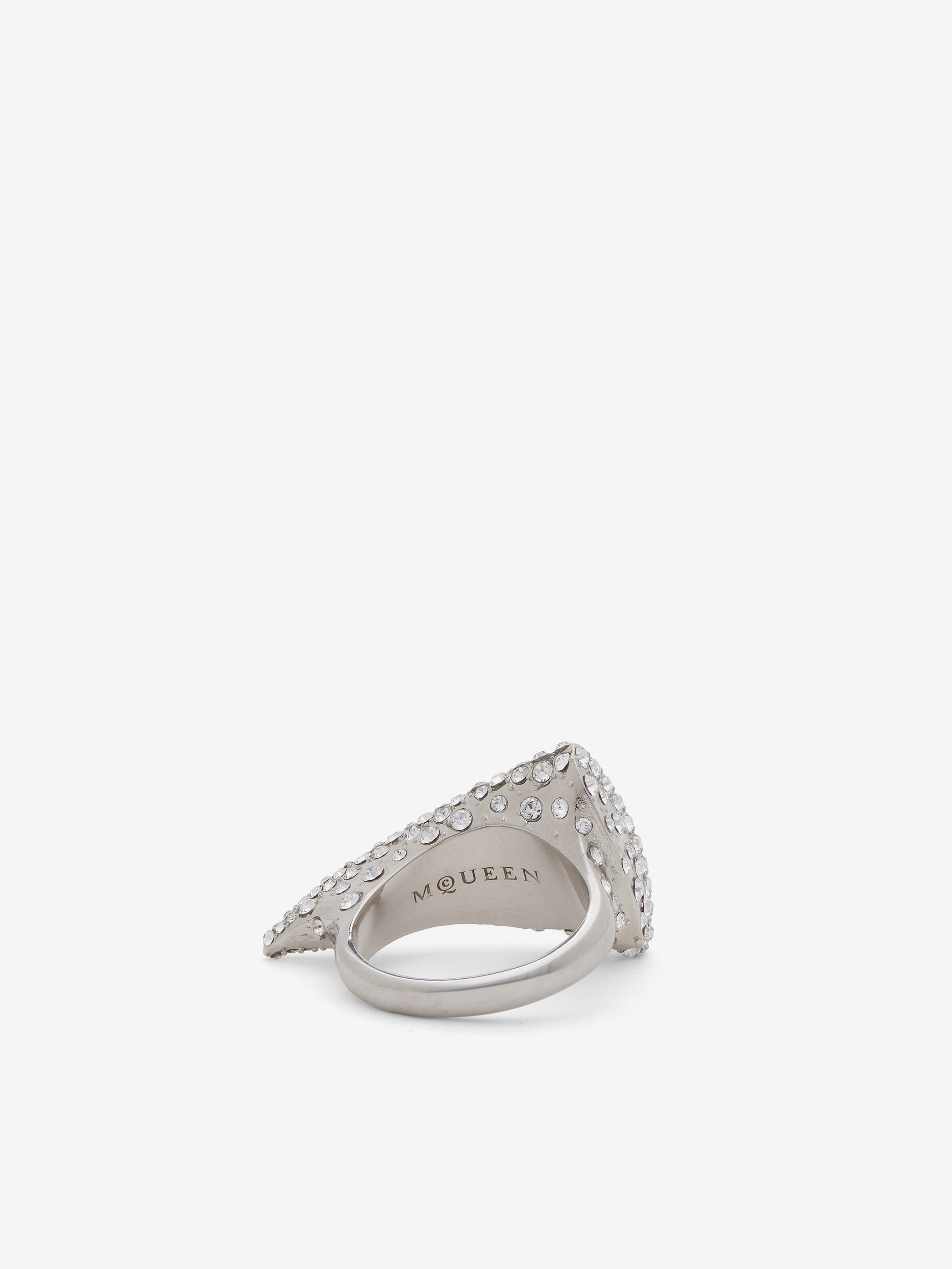 Anello Tiger Claw con cristalli da Donna in Palladio in Ottone | Alexander McQueen - image 3