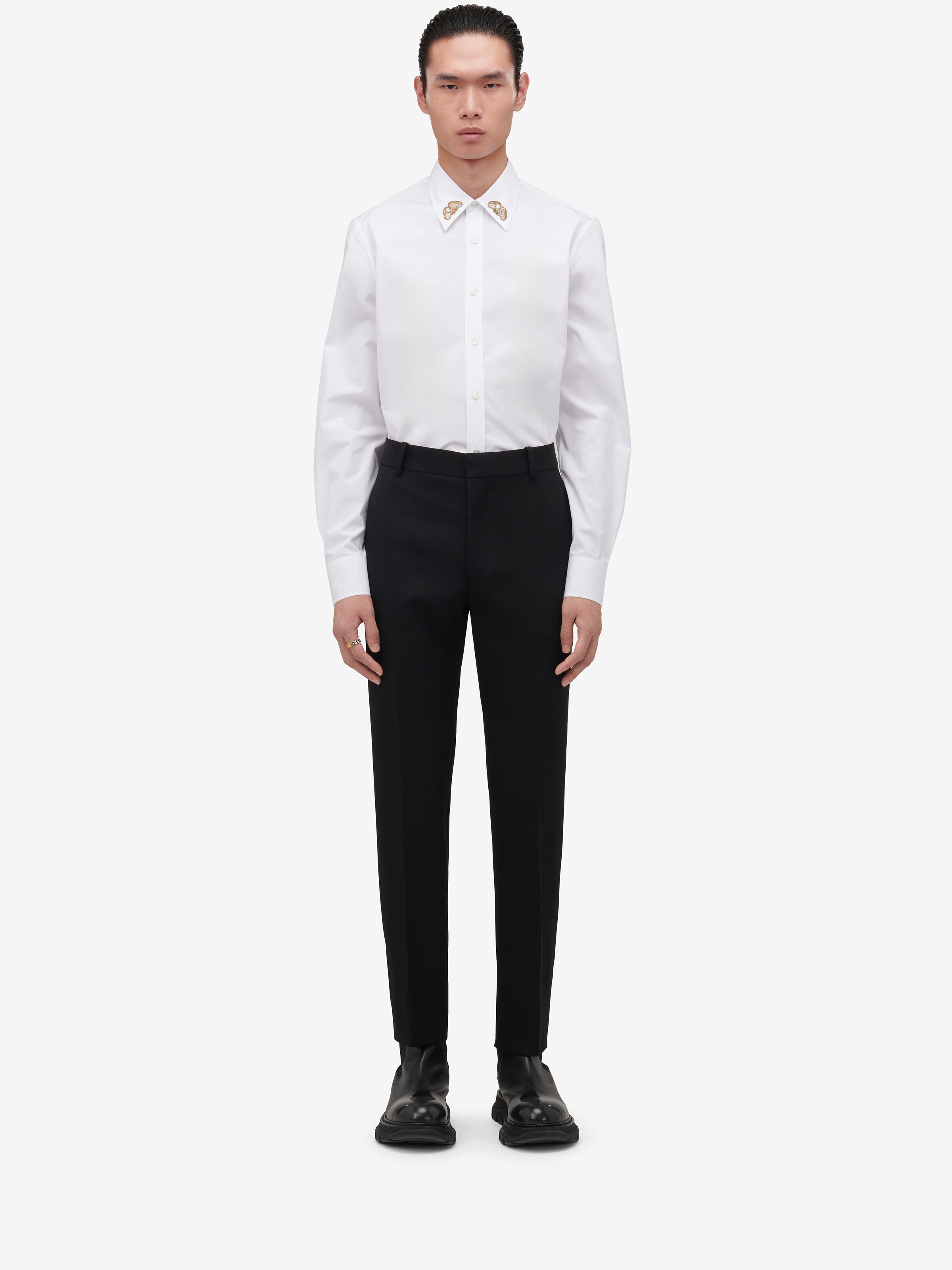 Embroidered Collar Shirt