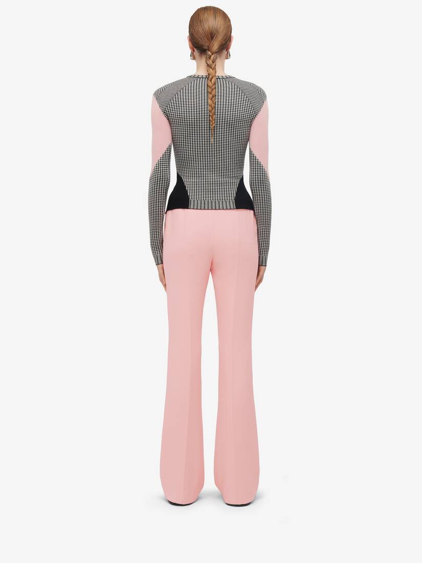 Dogtooth Colour-Block Peplum Jumper | Alexander McQueen - image 5