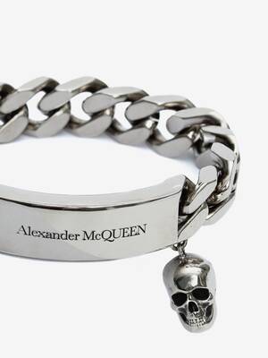 Identity Chain Bracelet in Antique Silver | Alexander McQueen CH