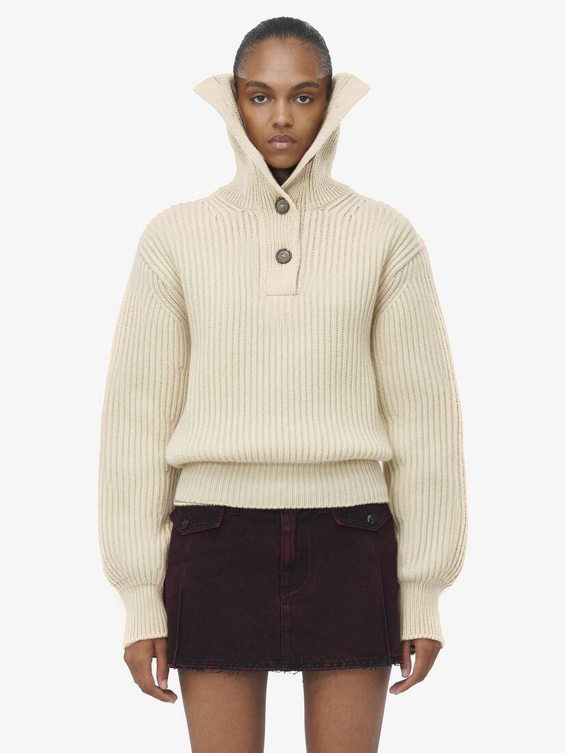 Buttoned Neck Jumper