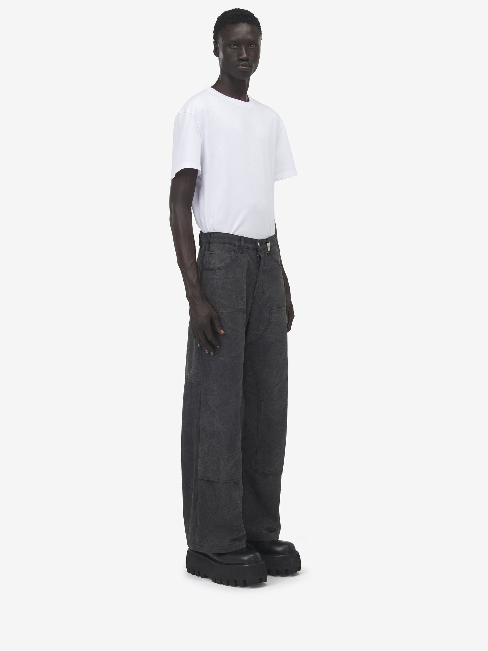 Alexander Mcqueen Grey Denim Pants main image 1