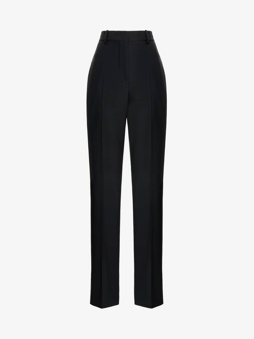 High Waisted Tailored Trousers In Camel – KLARRA
