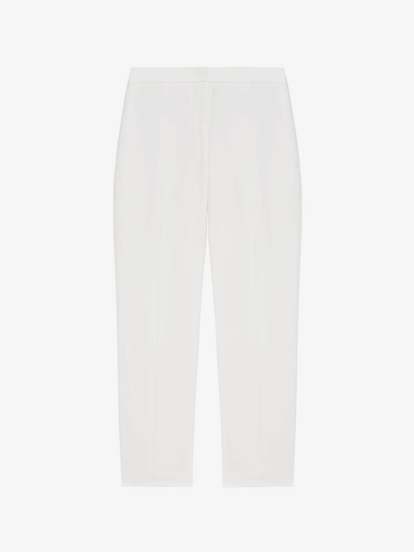 Zigarettenhose aus Blatt-Crêpe