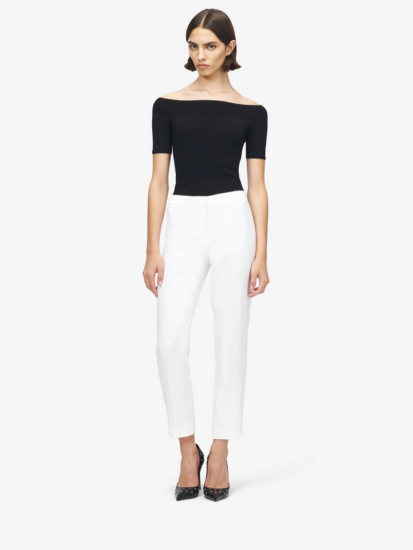 Pantalon cigarette, en crêpe feuille | Alexander McQueen - image 2
