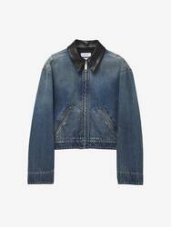 Contrast Collar Denim Jacket