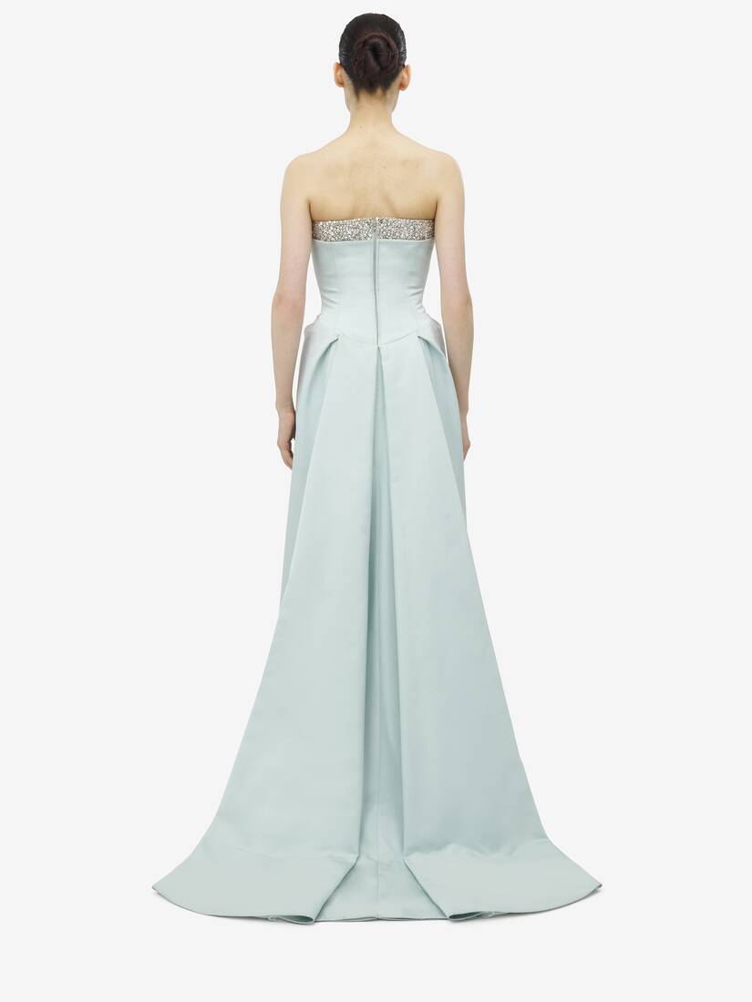 Crystal Embroidery Strapless Evening Dress