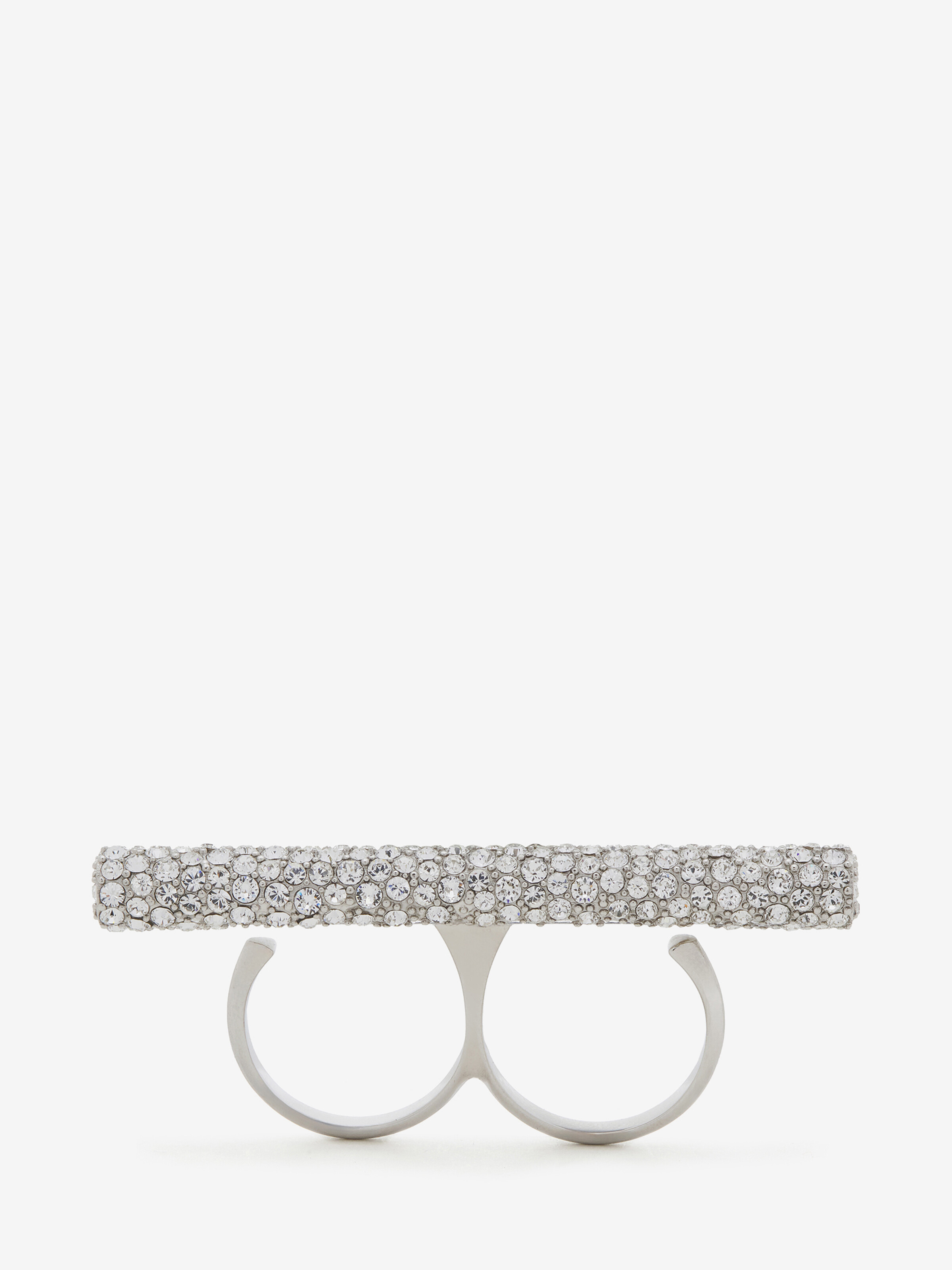 Jewelled T-Bar Double Ring