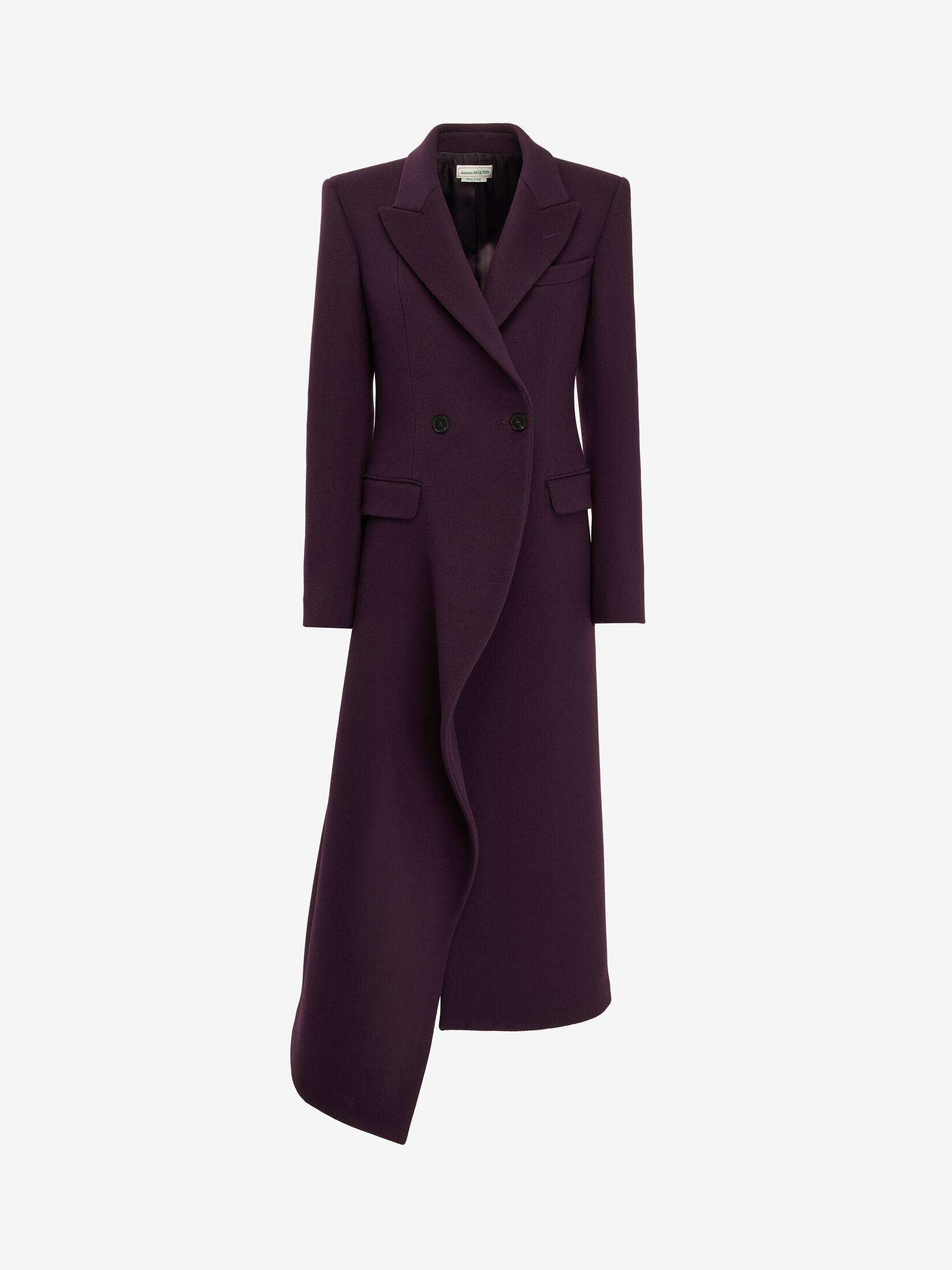 Alexander McQueen double-breasted cashmere coat - Black