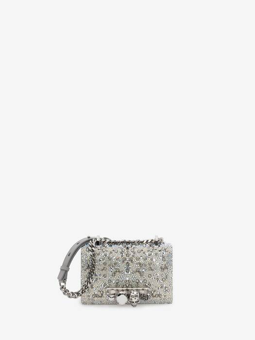 ショルダーバッグ・ポシェット alexander mcqueen 'Jewelled Satchel' mini crossbody bag MCQUEEN Jewelled Satchel mini embellished croc-effect