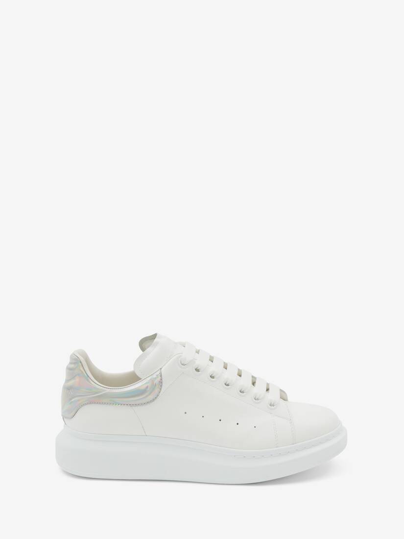 alexander mcqueen white & silver oversized sneakers