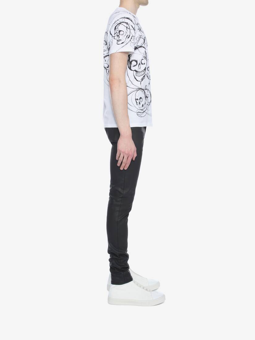 Organic Jersey Skull Printed T-Shirt 