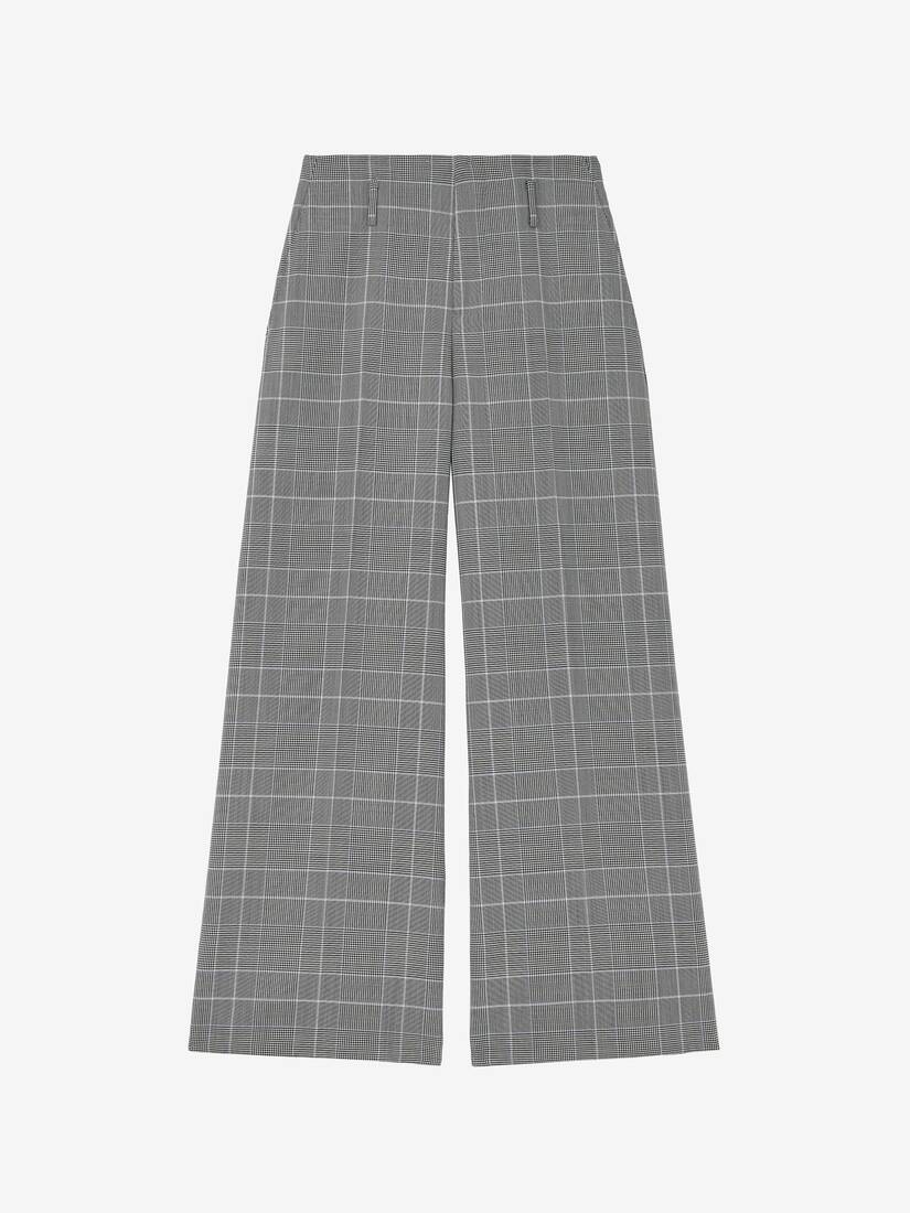 Prince of Wales Wide Leg Trousers
