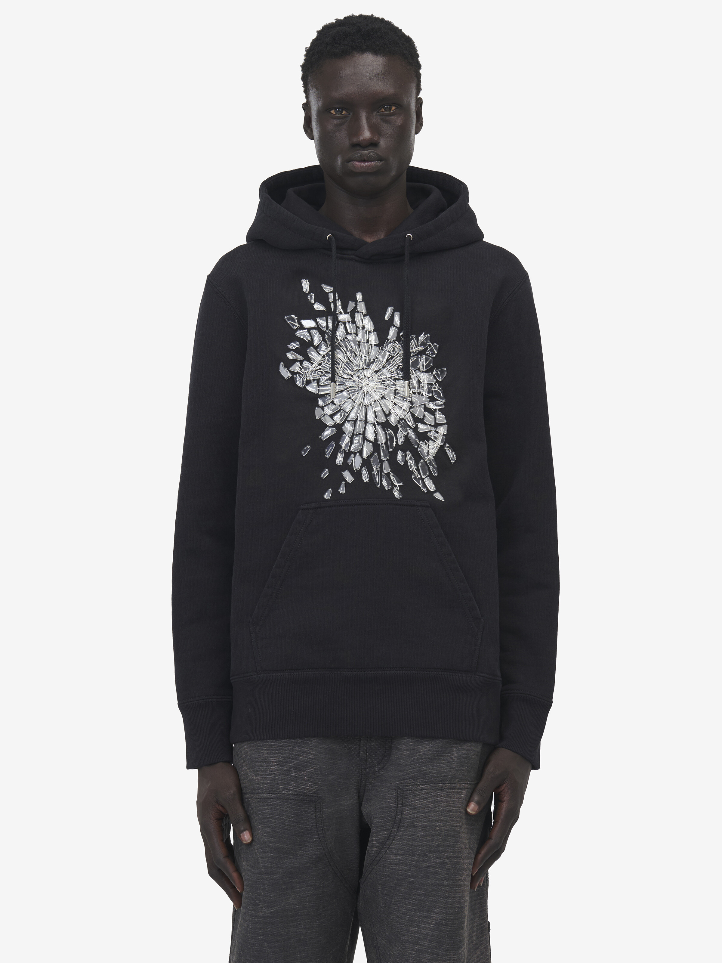 Smashed Screen Embroidered Hooded Sweatshirt​