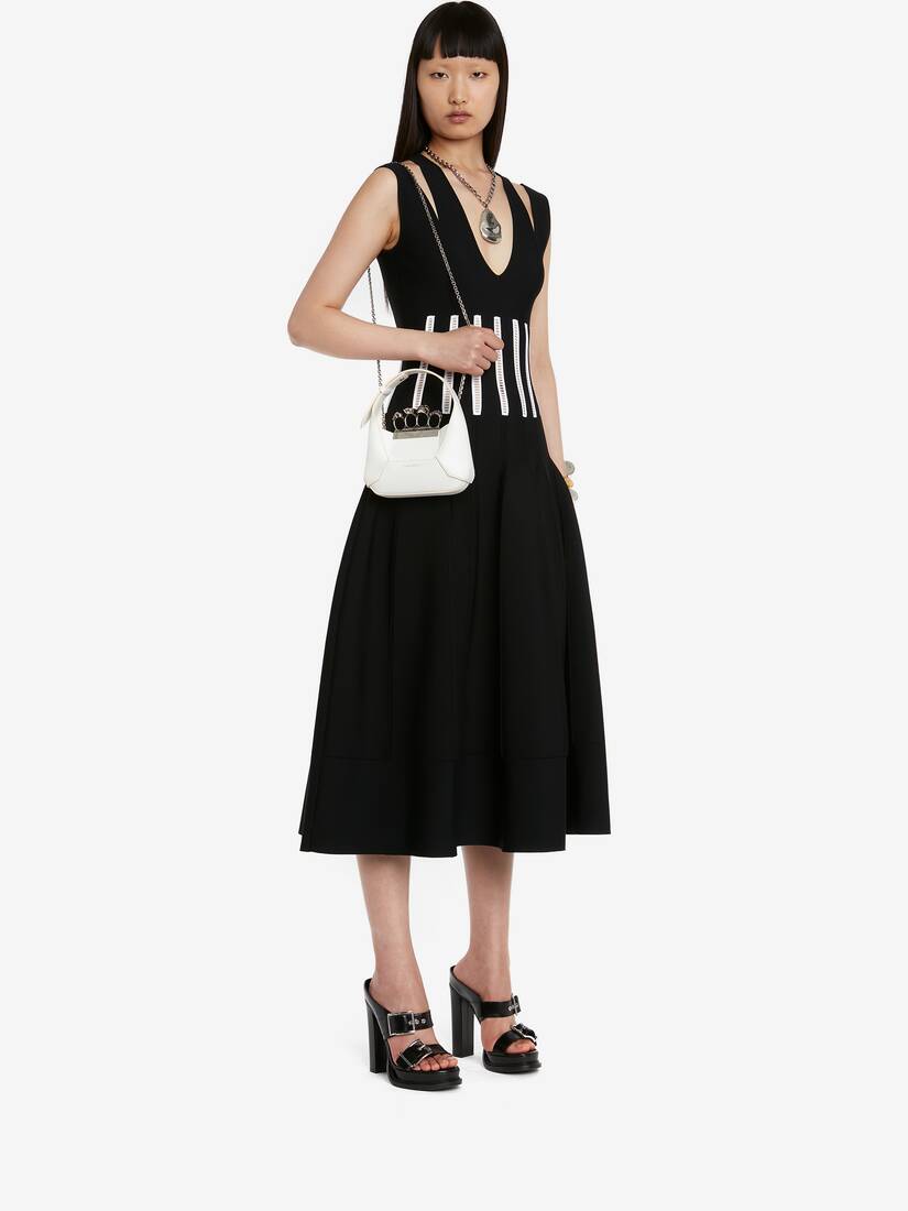 Slashed Corset Midi Dress
