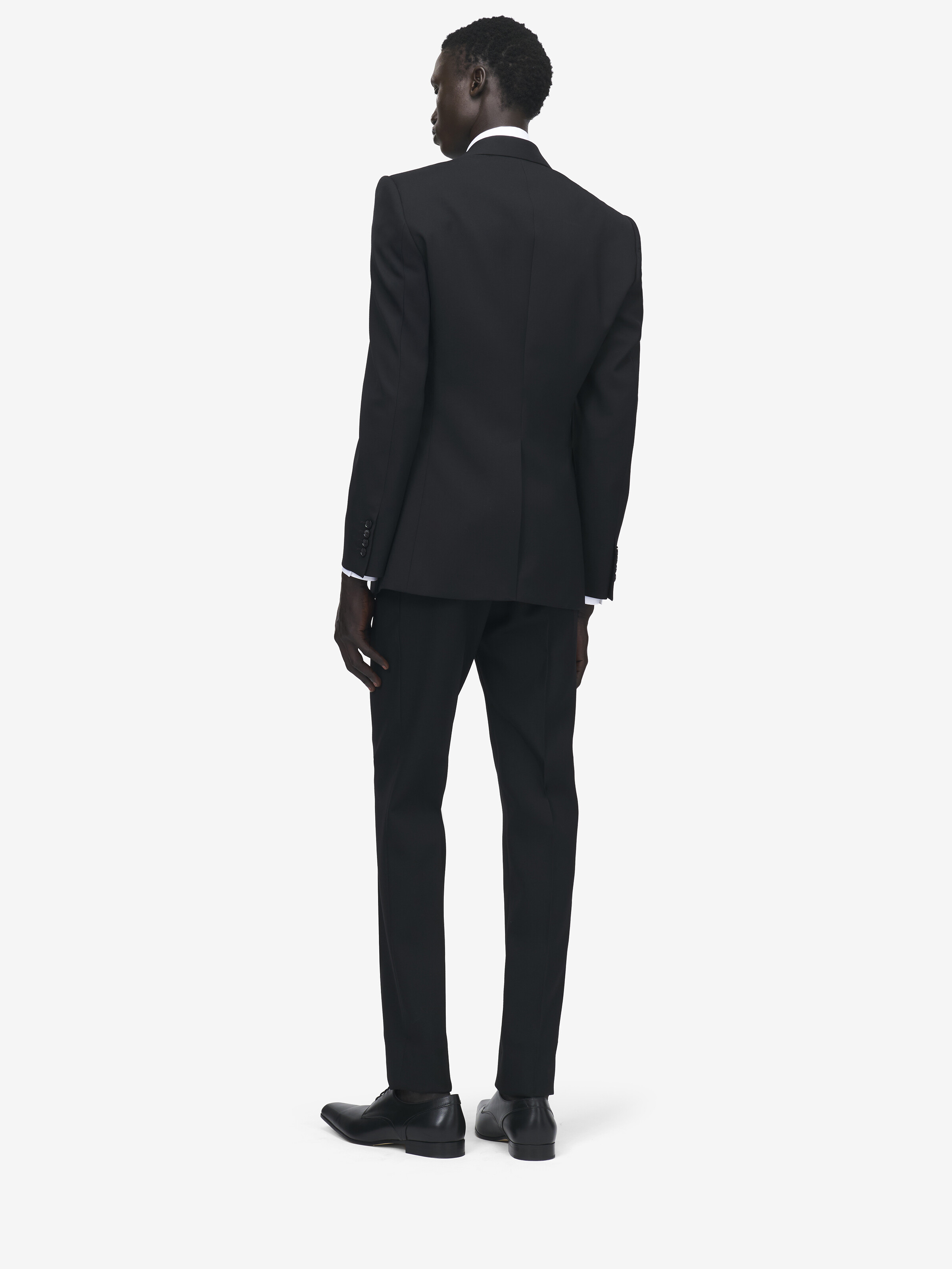 Veste à boutonnage simple et revers inversé pour Homme en Noir in 100% Laine | Alexander McQueen - image 4