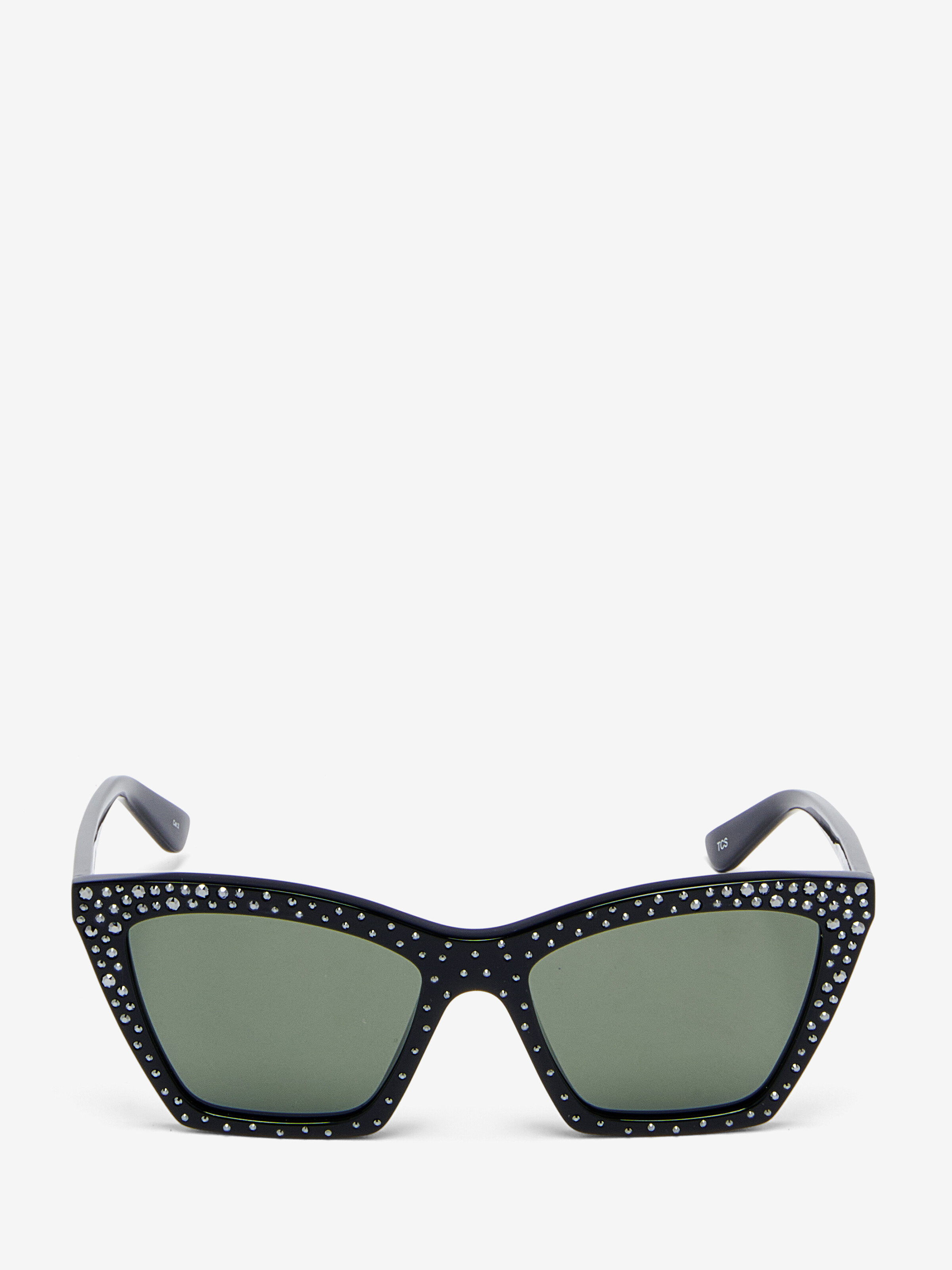 Spike Geometric Cat-eye Sunglasses with Crystals